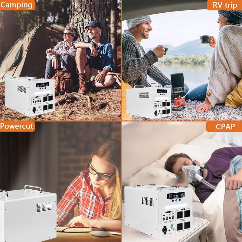 Generator zasilany energią słoneczną 1500 W, 1500 W, 230 V, zewnętrzny zasilacz awaryjny z portami wyjściowymi, akumulator LiFePO4 1200 Wh, wejście solarne 8 A,PH2000