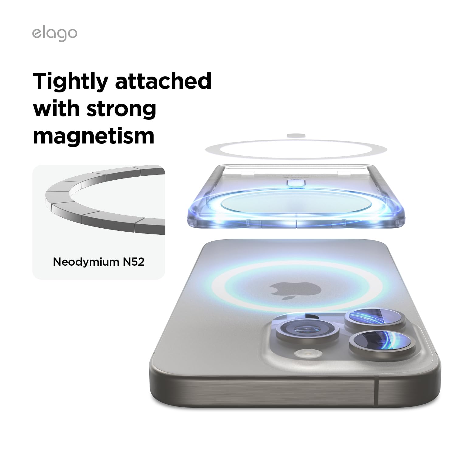 elago Przezroczyste magnetyczne etui na karty kompatybilne z MagSafe dla iPhone 17/16/15/14/13/12 Series - bezpieczny portfel na telefon, trwała konstrukcja PC, ochrona przed uszkodzeniami