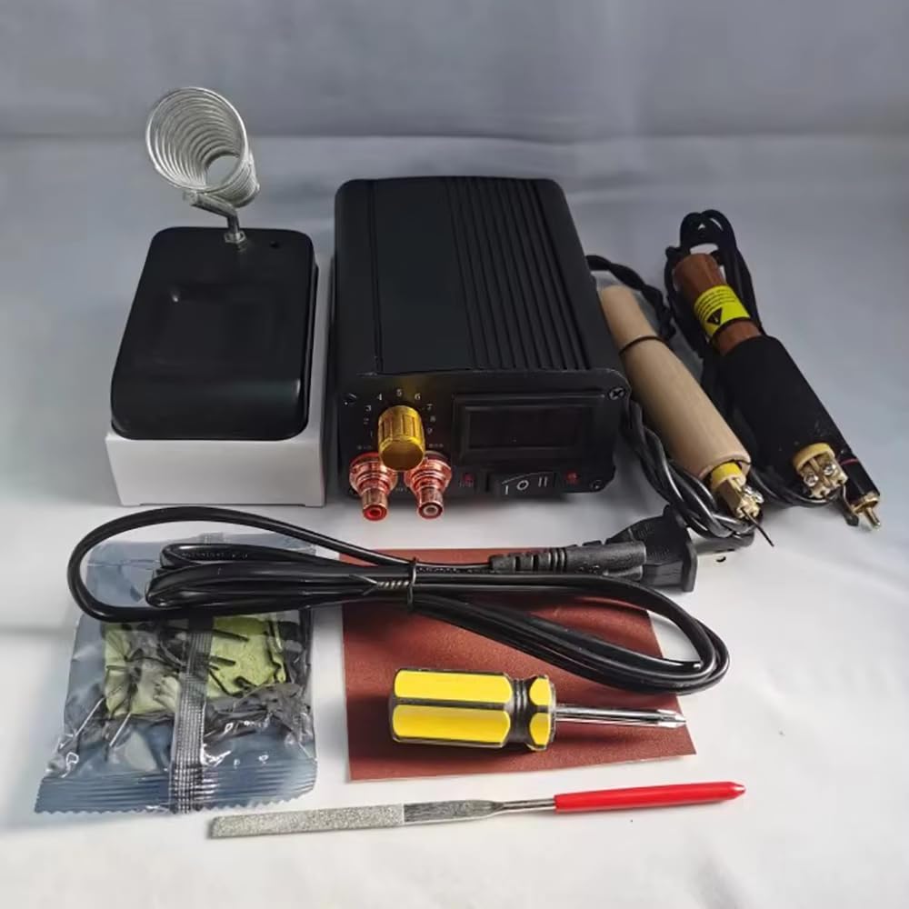 Kit de Pirograbado Profesional de 220 V con Doble Pluma para Madera, Cuero y Calabaza