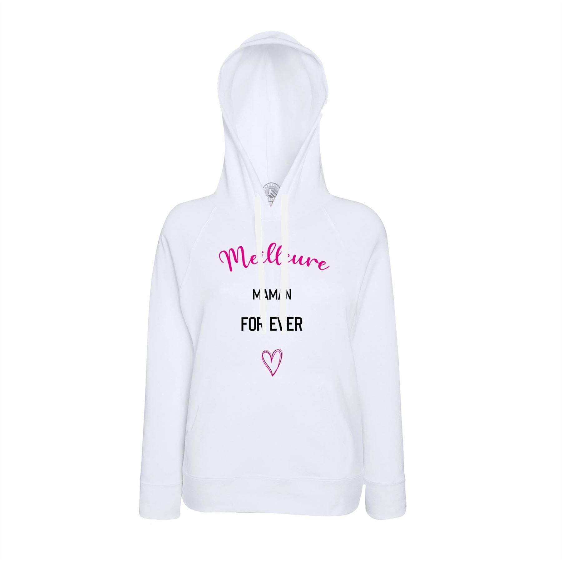 Sweat à capuche maman imprimé cœur vêtement décontracté