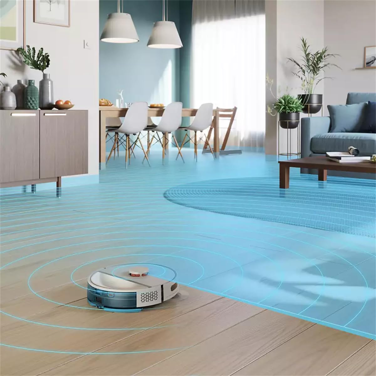 PHILIPS HomeRun Serie 3000 Robot Aspirapolvere e Lavapavimenti con Mappatura, Alta Potenza Asp.ne 4000 Pa, navigazione laser, 200 min funzionamento, per Tappeti e Peli di Animali, App WiFi, XU3000/02
