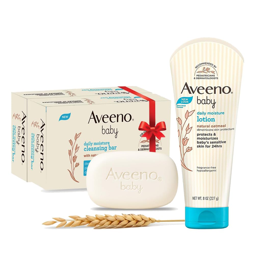 Aveeno Baby Daily Moisturising Lotion for Delicate Skin (227g) | Aveeno Baby Daily Moisture Cleansing Bar 75g (Pack of 2)-image-39