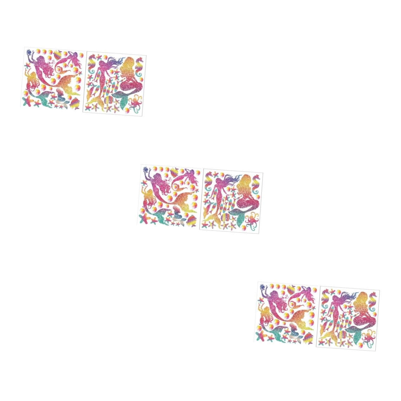 jojofuny 6pezzi Adesivi Murali Sirena Cartoon Per Decorazioni Cameretta Adesivi Murali Per Bambine Stile Sottomarino Facili Da Applicare Su Superfici Lisce e Pulite Design Alla Moda e Chic