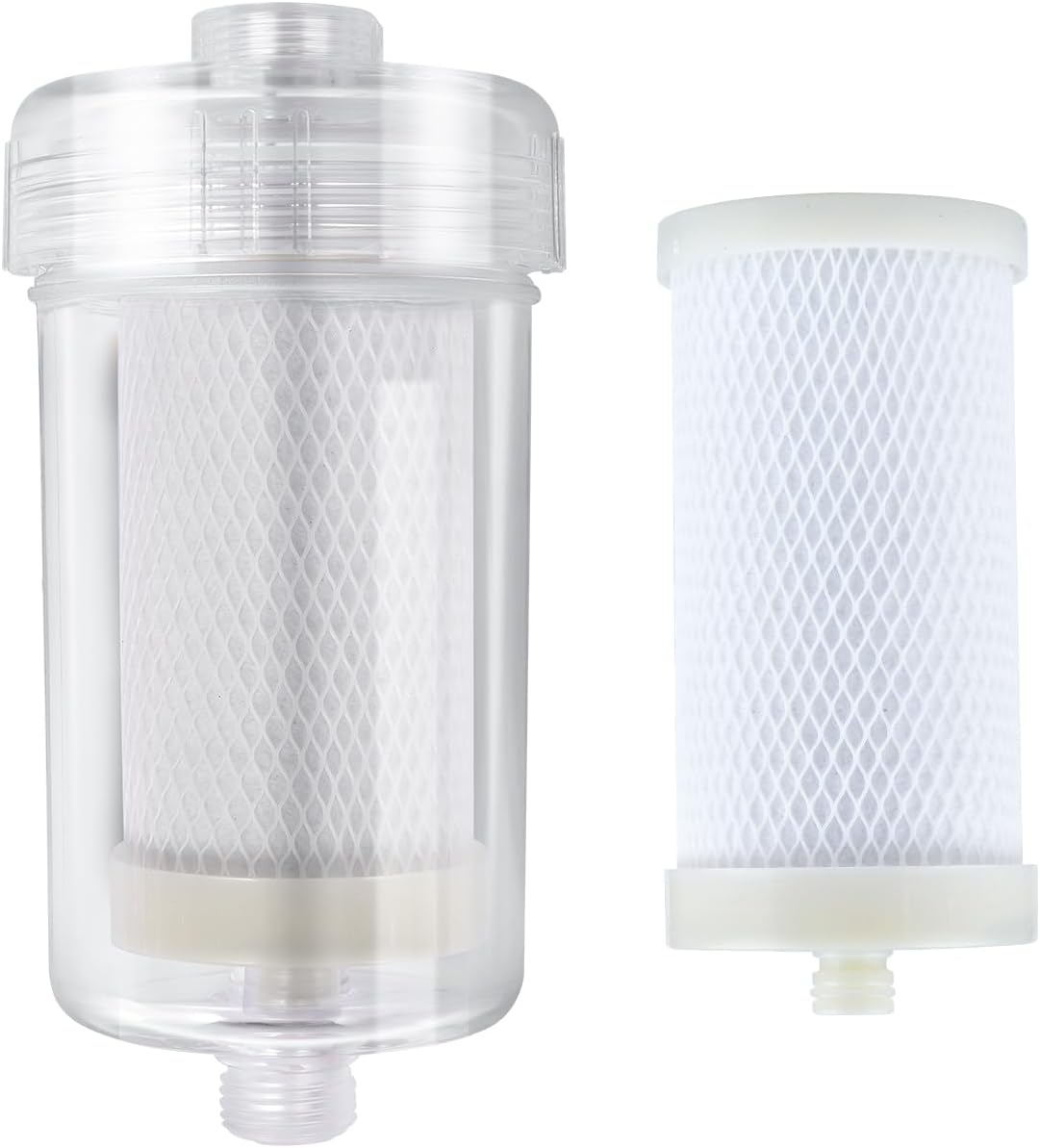 Inline Water Filter for Washer and Shower with replaceable carbon cartridge Chlorine Removal