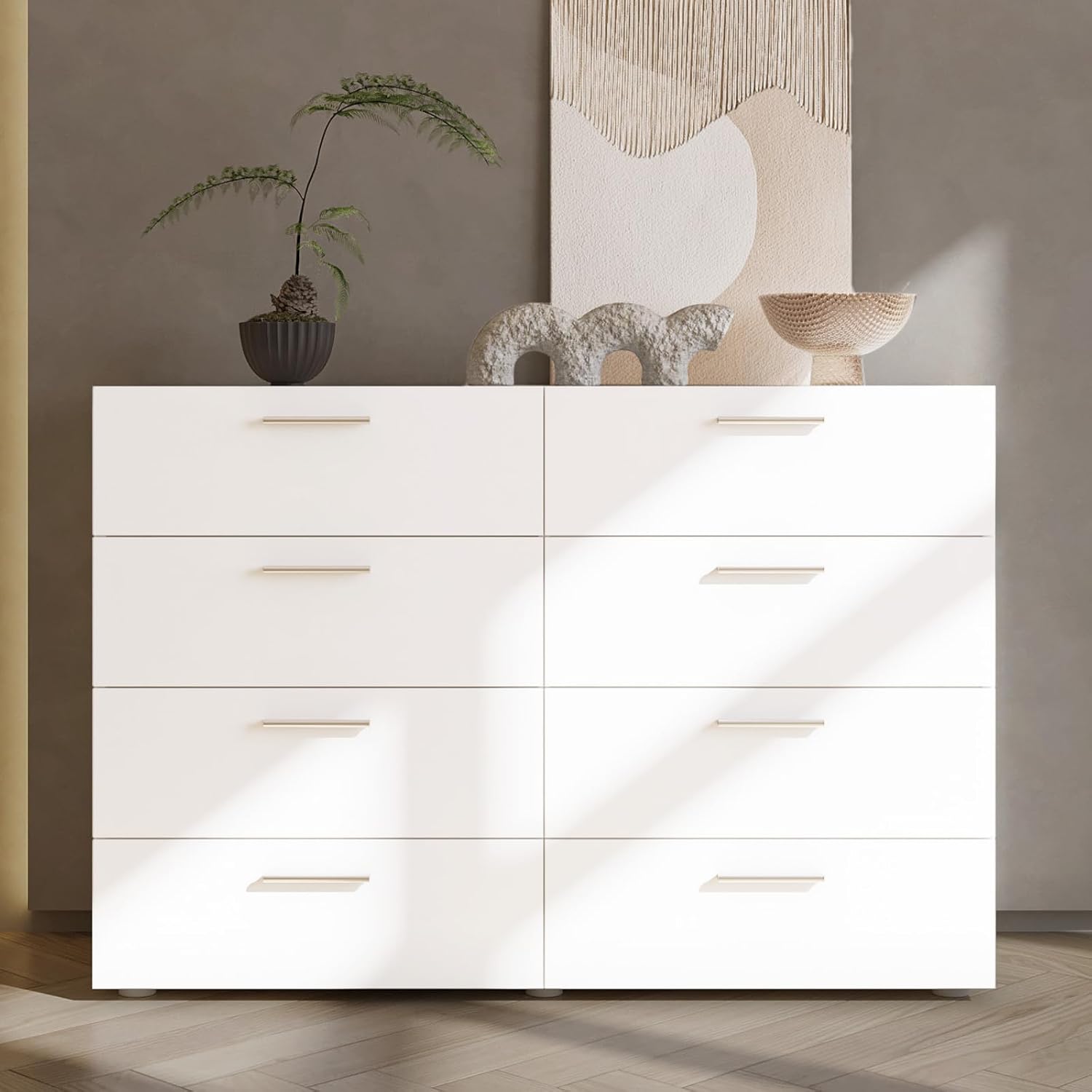 Amazon.com: HOBBYZOO 8 Drawer Dresser for Bedroom, White Bedroom ...