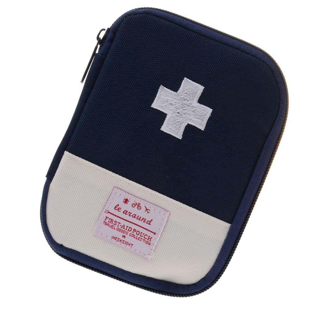 Travel Mini First Aid Pouch – Portable Empty Medical Bag | Multi-Function Outdoor Emergency Medicine Organizer for Car, Cycling, Running, Camping, Travel & Sports – First Aid Kit Bag (1Pcs)