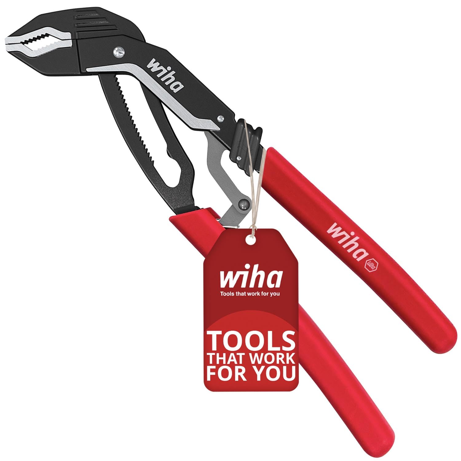 Wiha QuickFix Classic 46614 Pince multiprise automatique 180 mm avec réglage rapide et protection de serrage, clé à pince, pince pour robinetterie