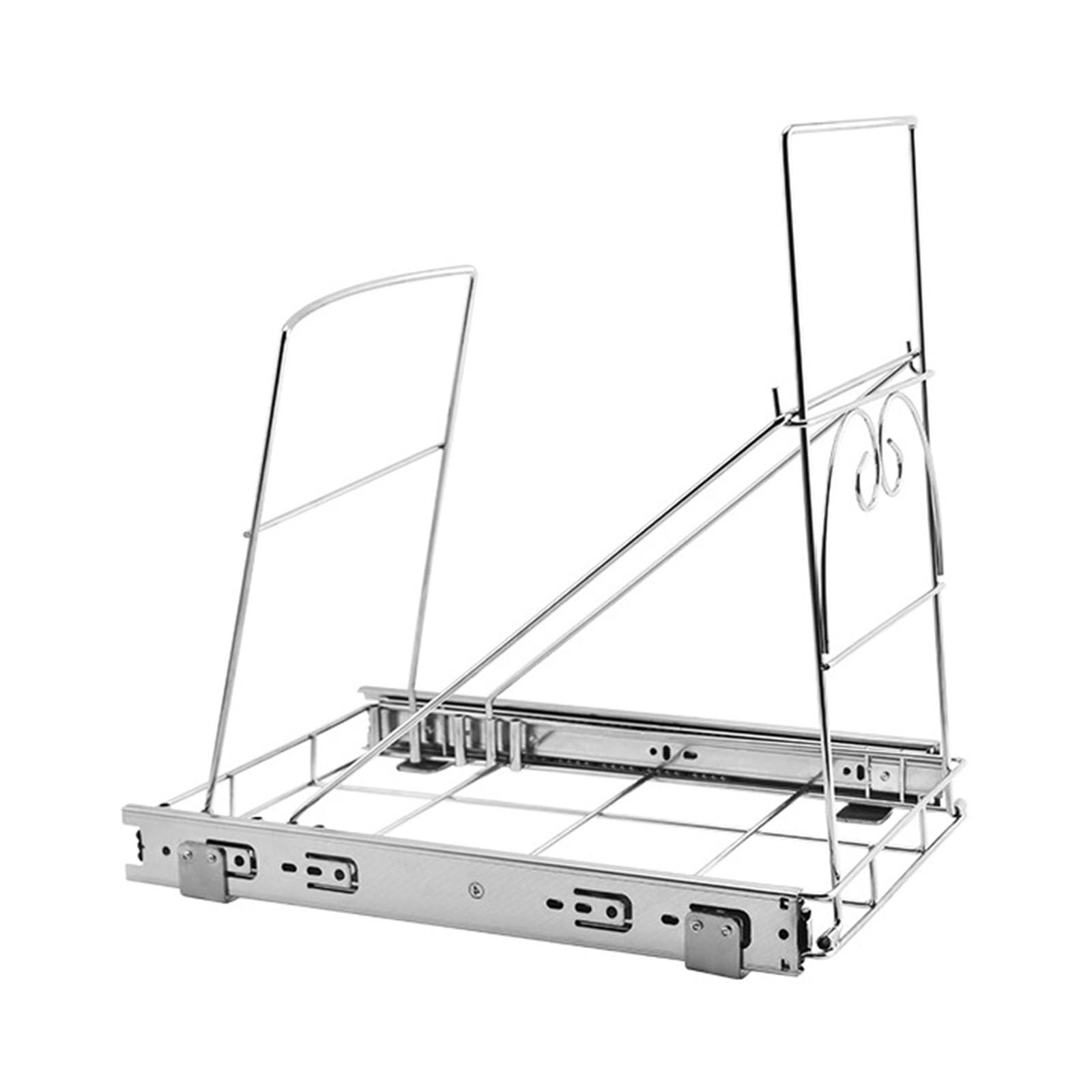 Nucelit Slide Out Trash Can Rack for Kitchen Cabinets Smooth Quiet Glides Easy Install Pull Out Trash Can Rack