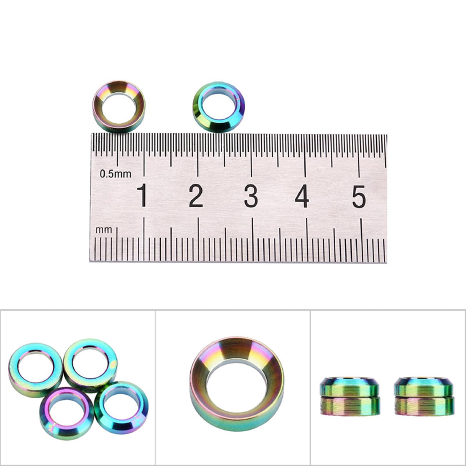 TC4 Brake Caliper Fixed Bolts Spacer Mini Design for Mountain (Colorful)