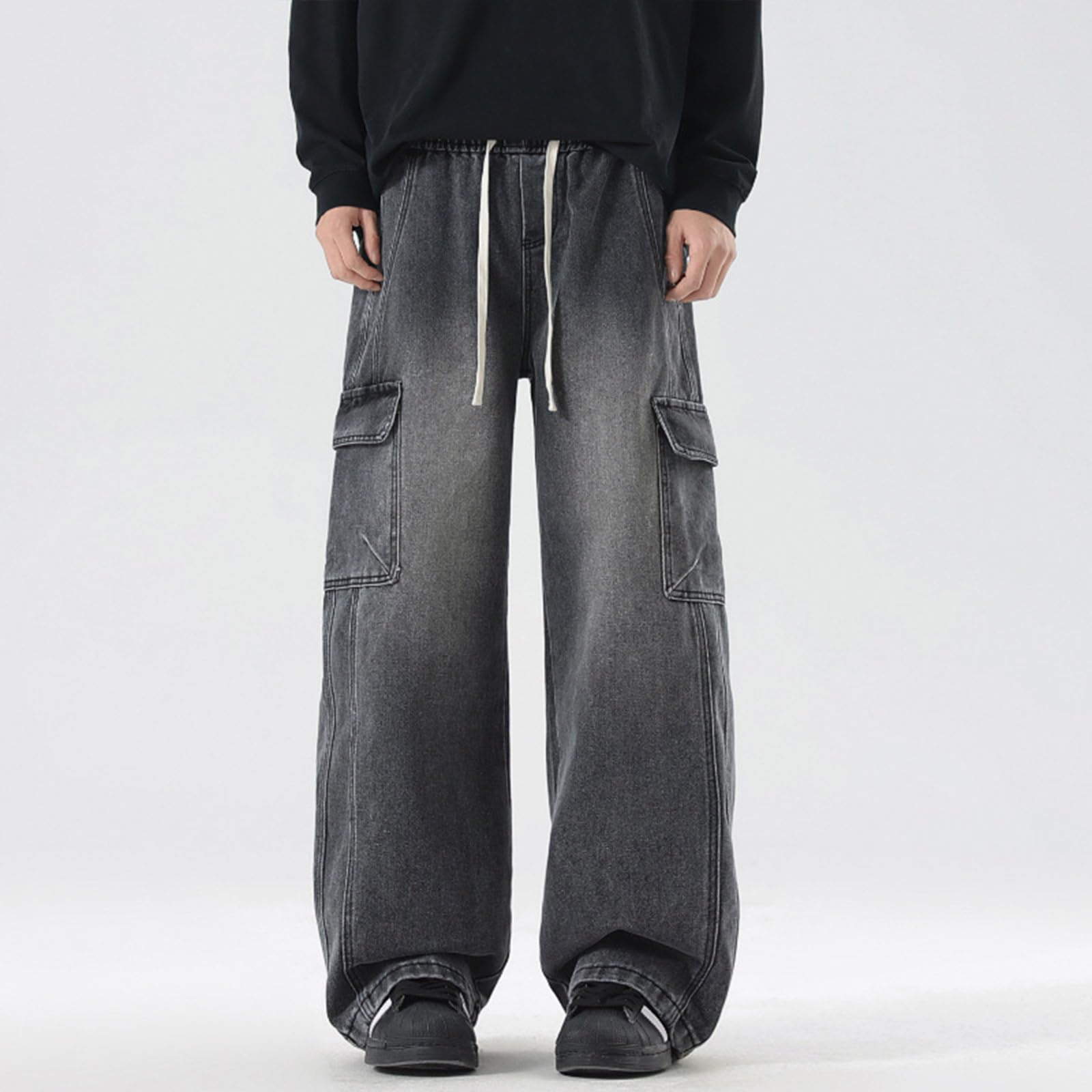 Generico Pantaloni Uomo Eleganti, Pantalone Uomo Sportivi,Jeans Classici in Denim a Cinque Tasche Elasticizzati con Gamba Affusolata per Abbigliamento Casual Moderno e Versatile