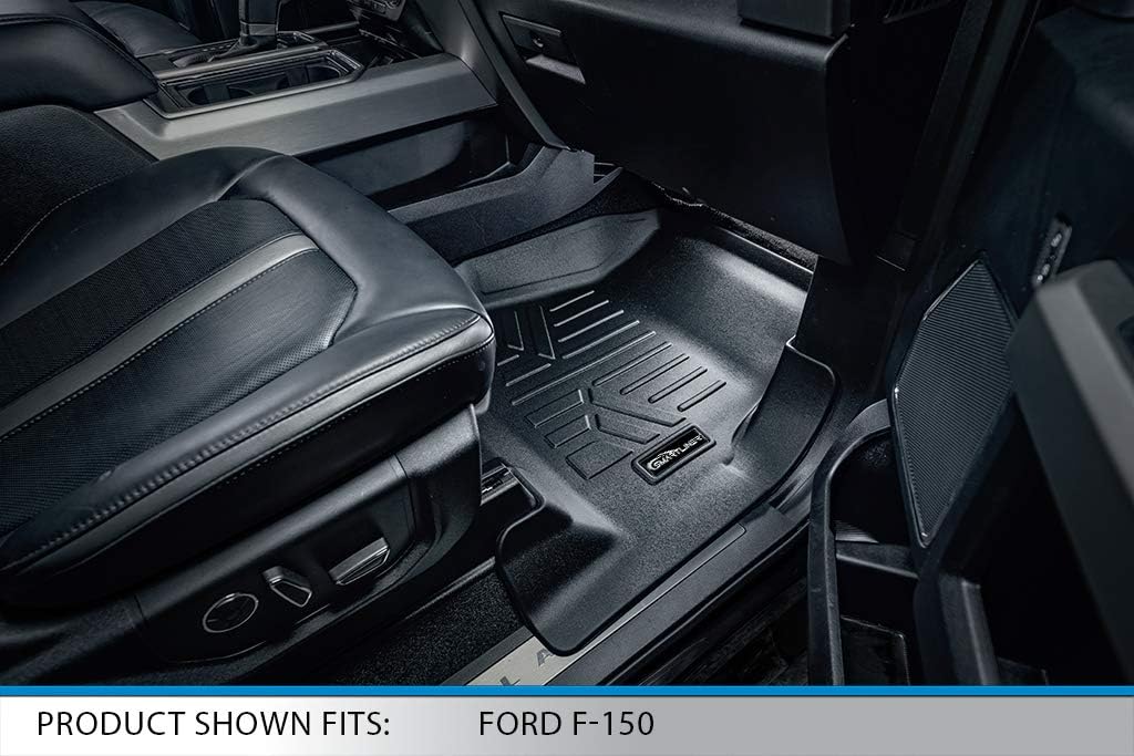 SMARTLINER Custom Fit Floor Mats 1st Row Liner Set Compatible with 2015-2025 Ford F-150