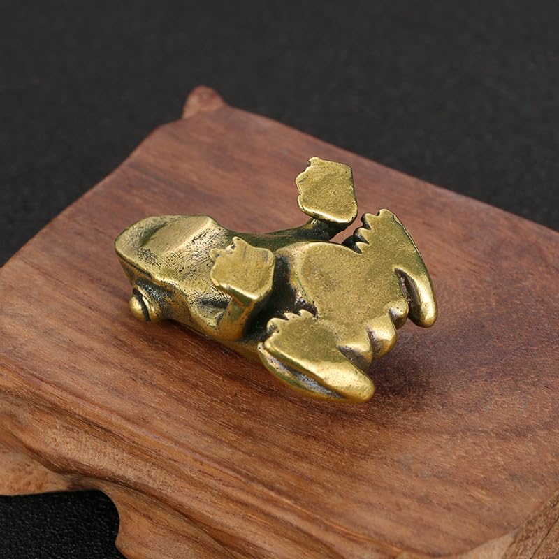 Toad study tea pet handicraft ornement crapaud grenouille bronze pour bureau