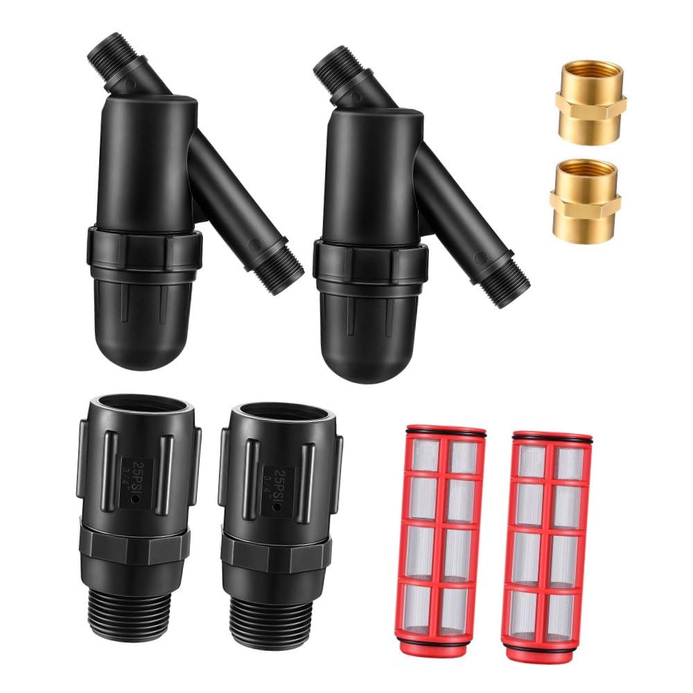 Kit Irrigazione a Goccia 25 PSI Riduttore Pressione e Filtro per Giardino