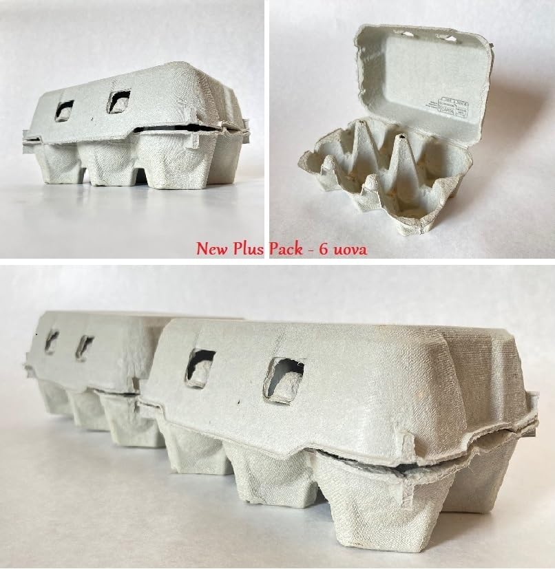 60 Contenitori Portauova In Carta Riciclata - Per 6 Uova, Colorati E Ecologici - Foto 7