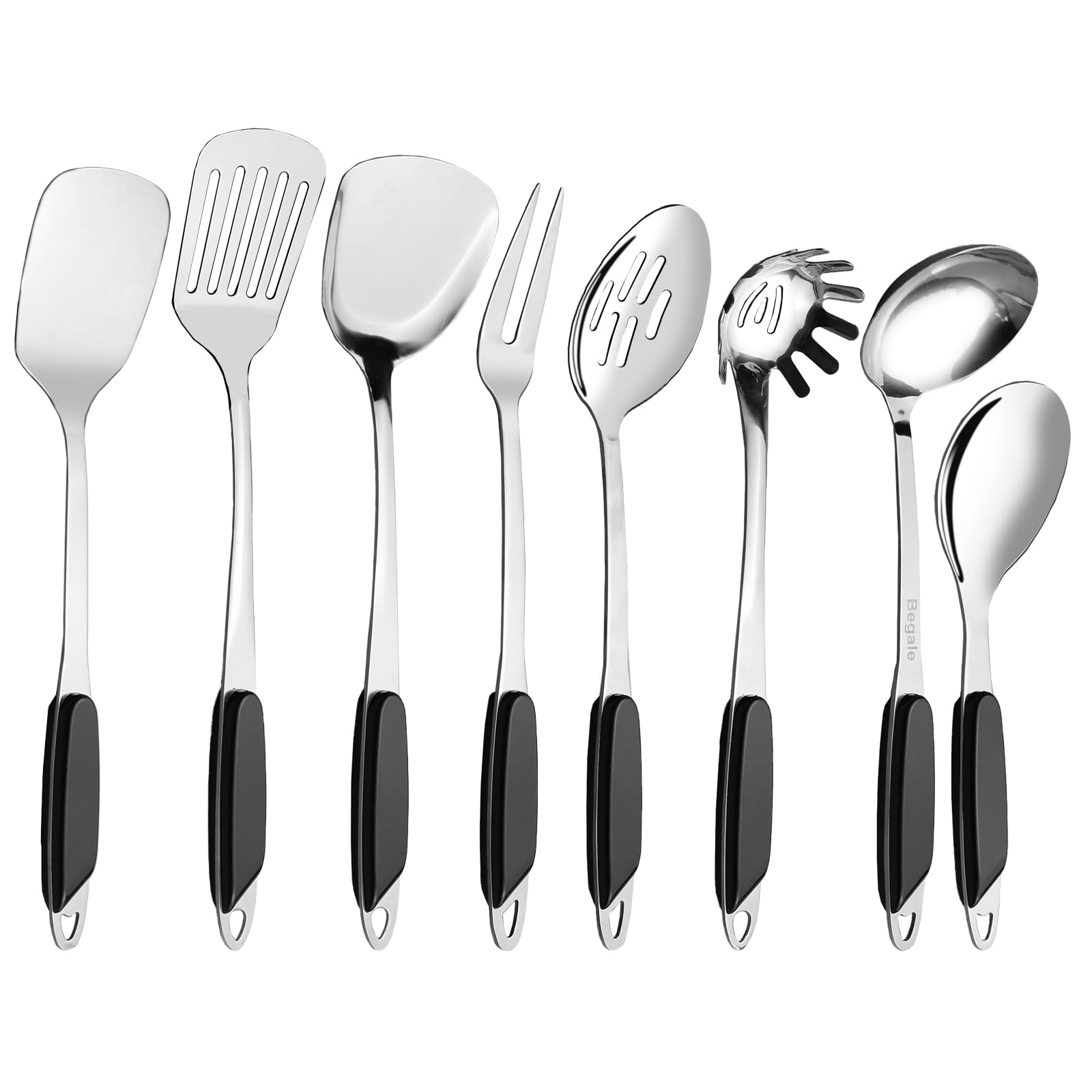 8-Piece Stainless Steel Kitchen Cooking Utensils, Kitchen Utensils Tool Set