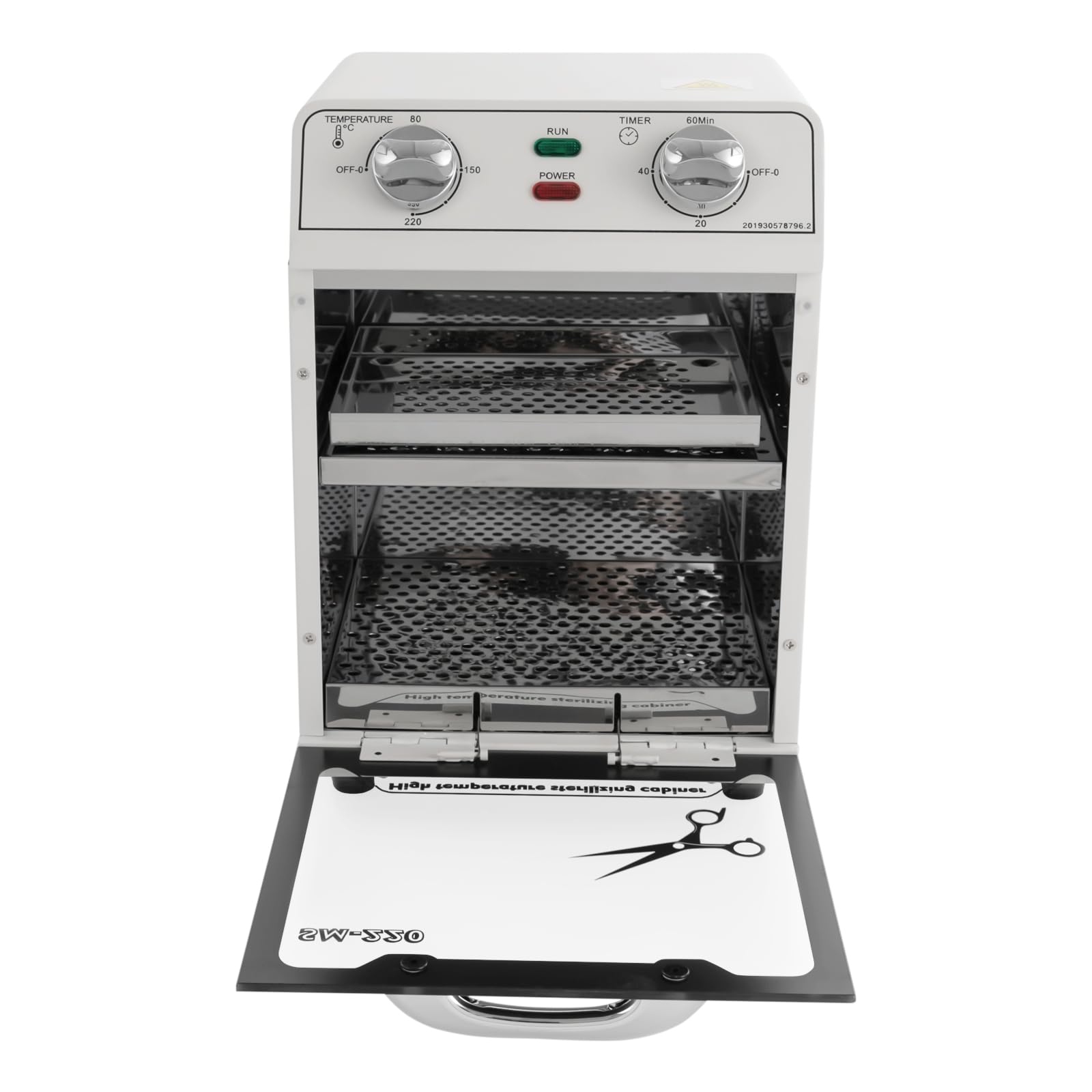 Hochtemperatur Sterilisator, 8L Heißluftsterilisator mit Timer und Temperaturregelung(0-220°C), Heißluftsterilisator für Haarwerkzeuge,Nagelstudios,Spa