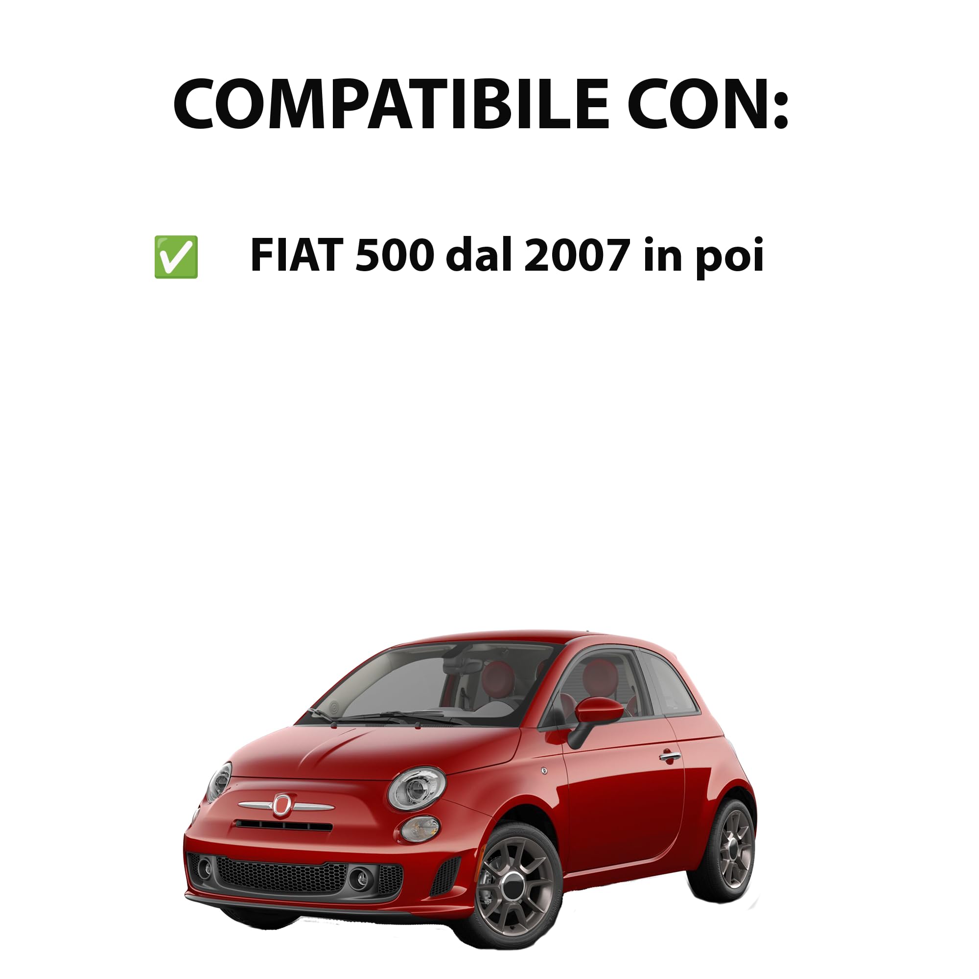 Specchietto retrovisore per Fiat 500 2007> esterno lato sinistro, Oem 735452180, 735456807