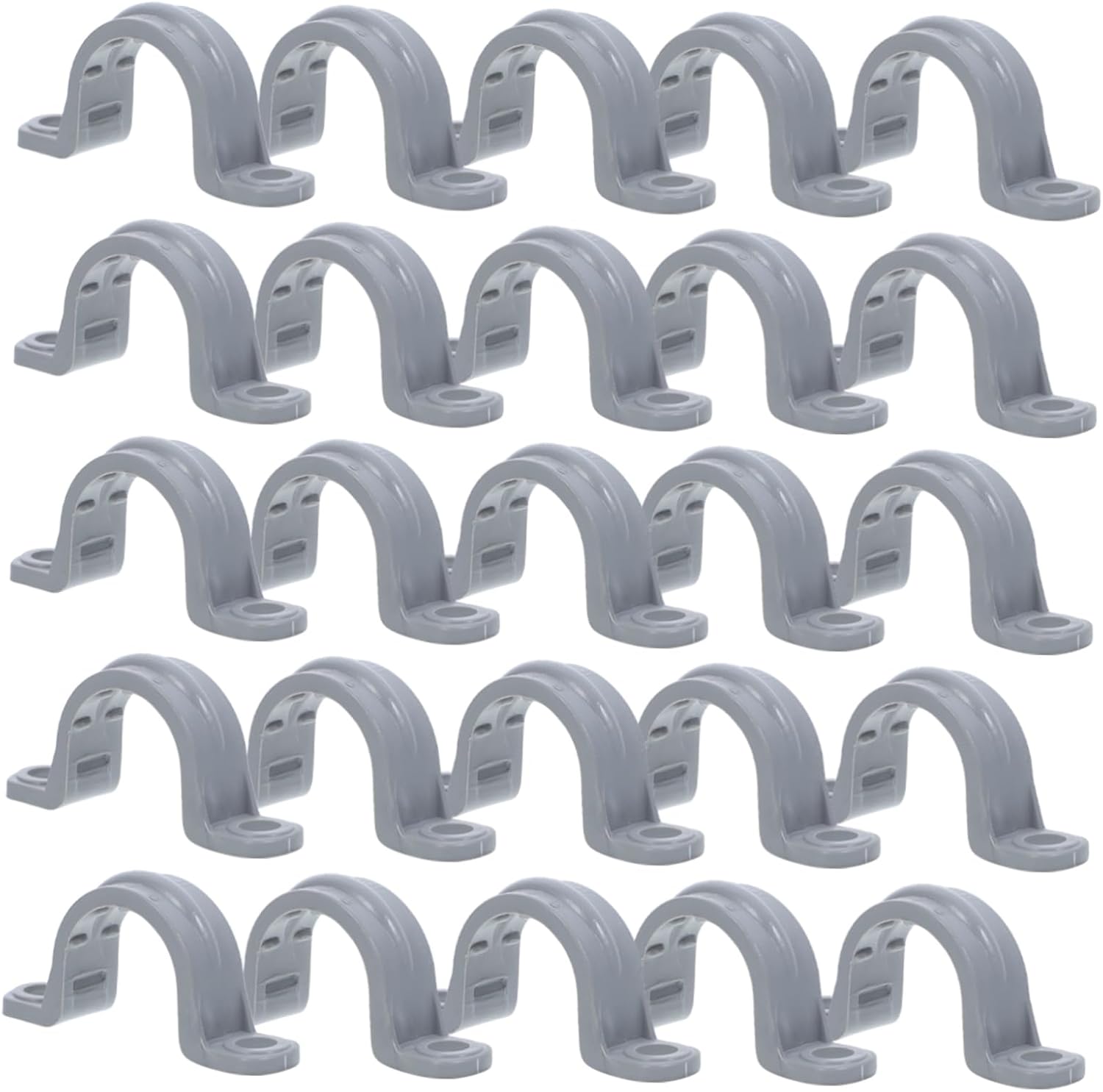 GLEAVI 30pcs Pvc Water Pipe Clamps Shaped Brackets for Secure Mounting and Versatile Pipe Repair Strap Clips for Indoor and Outdoor Use