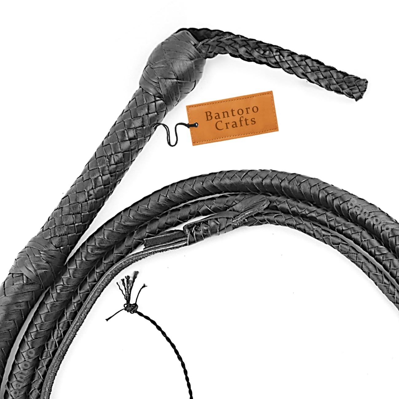 Frusta in pelle di canguro Frusta pesante in 16 fili intrecciati Pancia in pelle intrecciata e supporto in pelle all'interno Frusta rumorosa Indiana Jones Equitazione Equestre (6 Piedi (1,8 Metri))