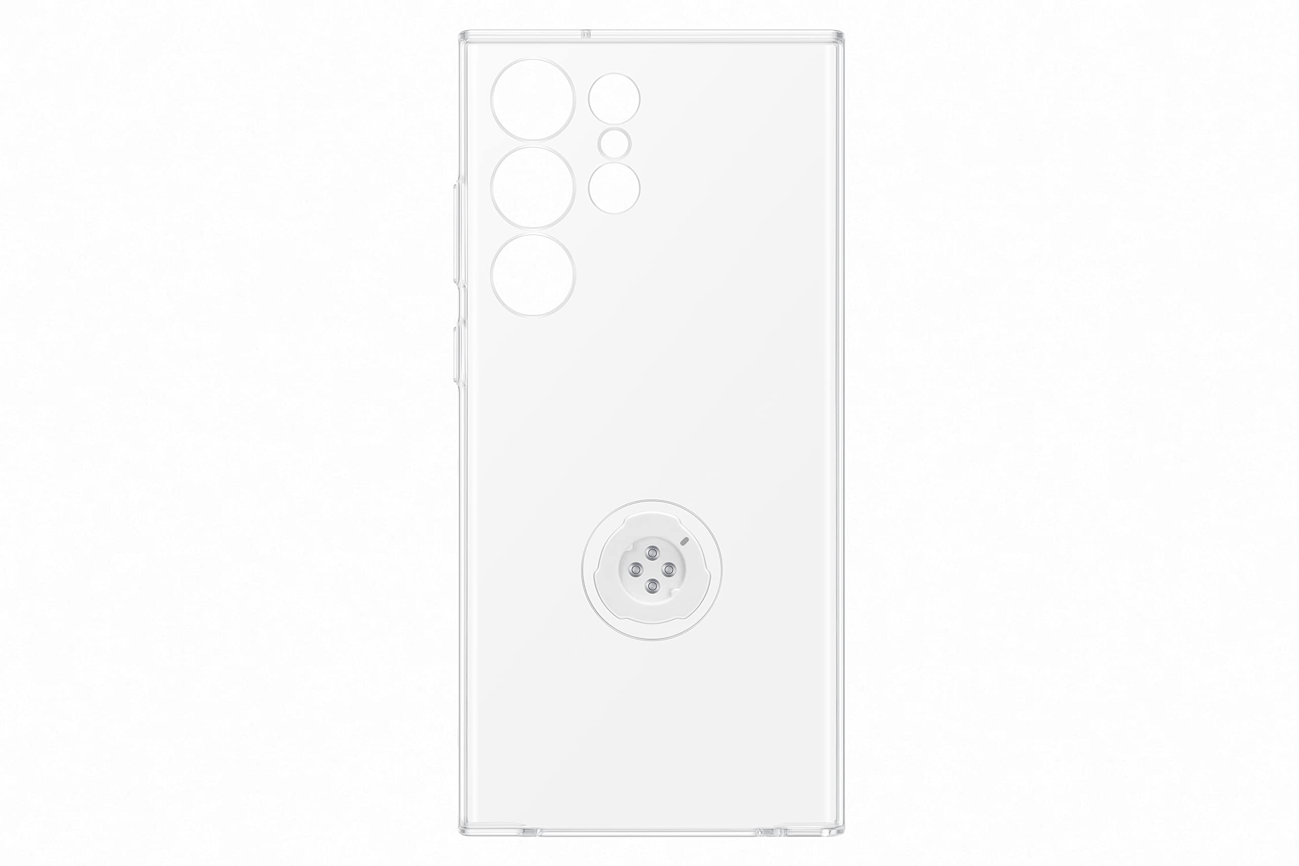 Samsung Clear Gadget Smartphone Case EF-XS918 für Galaxy S23 Ultra, Handy-Hülle, Standfuß, Durchsichtig, Kratzfest, Fingerhalterung, Ringhalter, Transparent