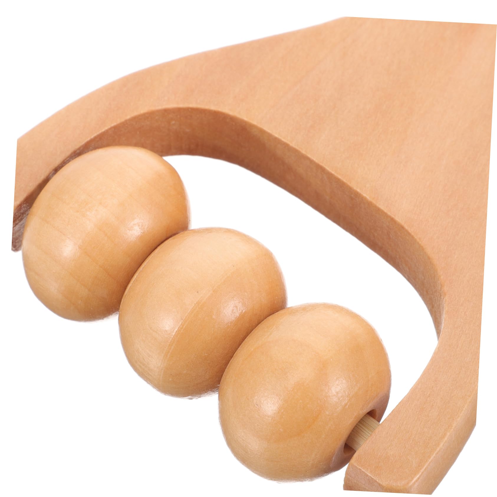 Masajeador de Pies de Madera 2 Piezas para Espalda y Hombros | Rodillos Lisos y Redondos, Portátiles y Ligeros, para Escuchar Música o Ver Tv, Color Caqui