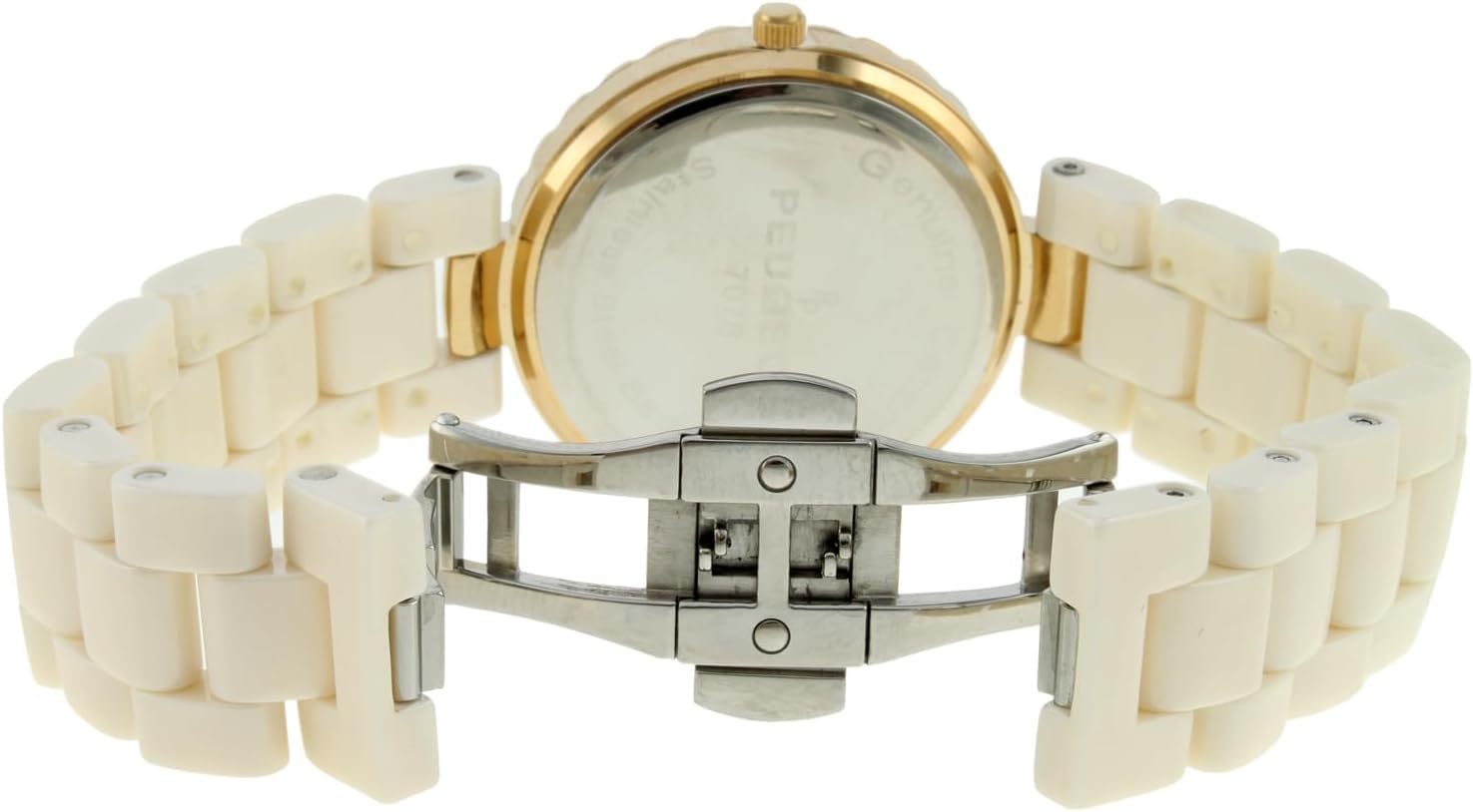 Peugeot PP Women's Ceramic Watch with Crystal Bezel