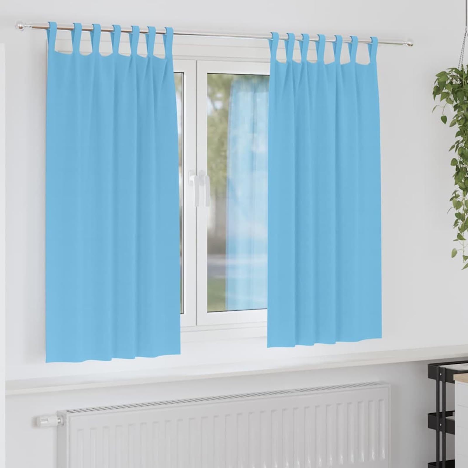 Gecheer Tende oscuranti con Tende 2 PCS Azzurro 175 x 140 cm PoliestereTende Moderne