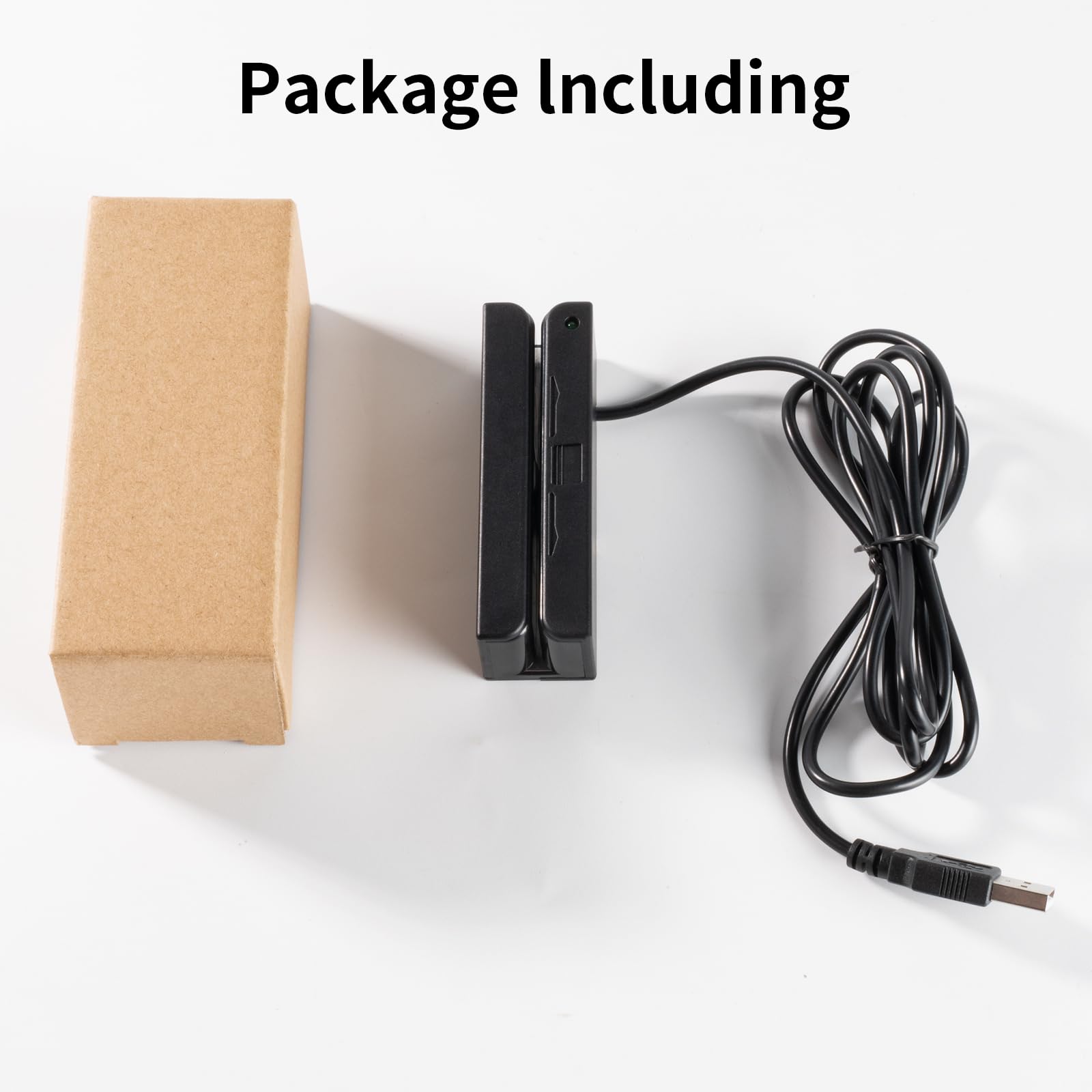Mini Msr100 Lector magnético de tarjetas de magnéticas de 3 pistas Recopilador de datos Hi/Lo, Lector de tarjetas USB Msr Stripe para POS, Control de acceso, Verificación de ID