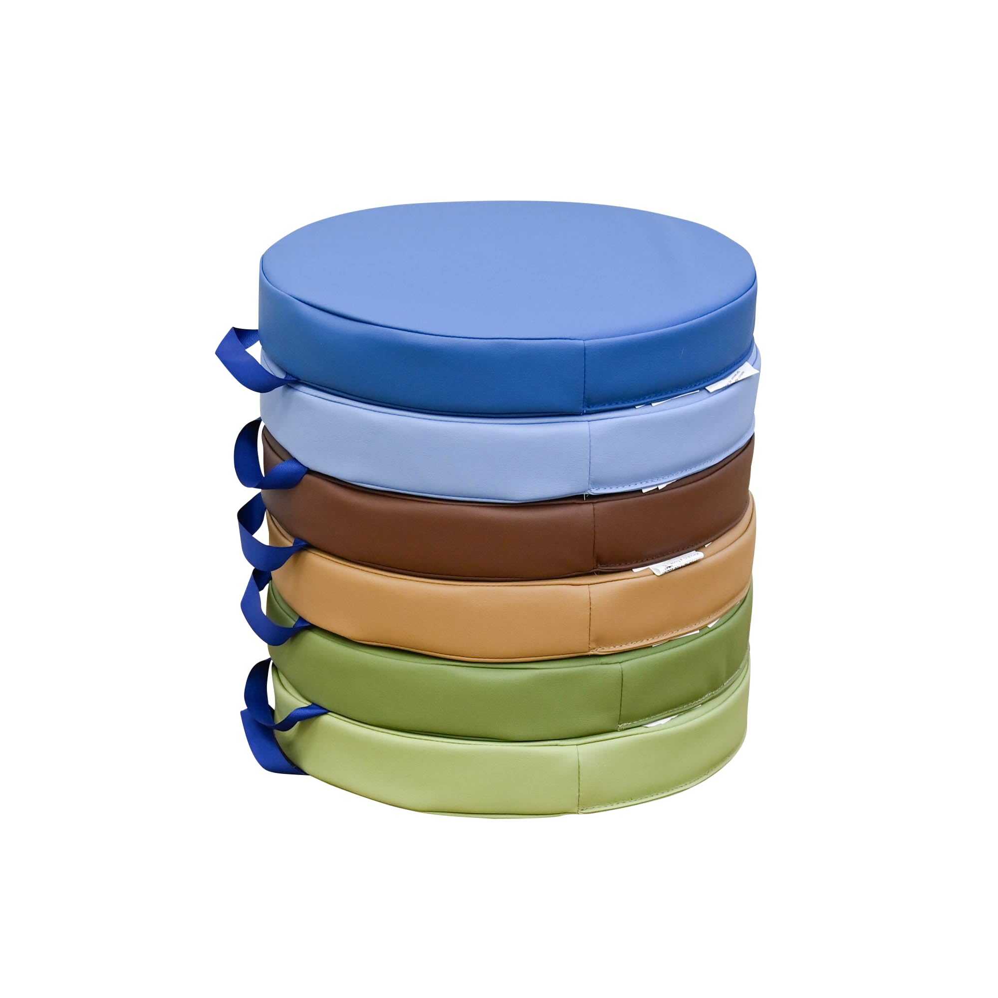 Children's Factory Round Floor Cushions for Classroom, Flexible Seating for Classroom Elementary, Colorful Foam-Filled Alternative Seating, Set of 6 Woodland