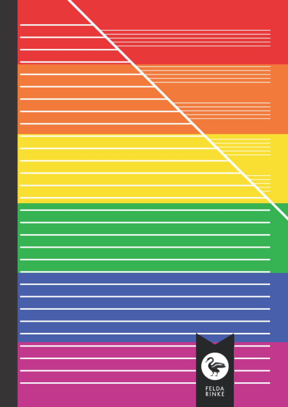 Large Music Workbook A4 One Side Stave One Side Lined Rainbow: Large Music Manuscript Notebook | Exercise Book | Staves And Lines | A4 Format | 110 Pages - 55 Sheets