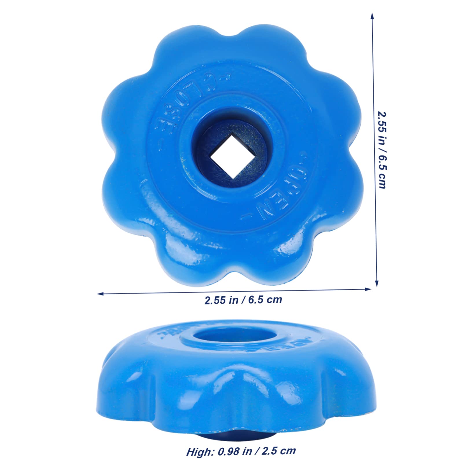 Mikikit 6pcs Handle Valve Parts Round Hand Wheels Easy to Use Durable and Decorative