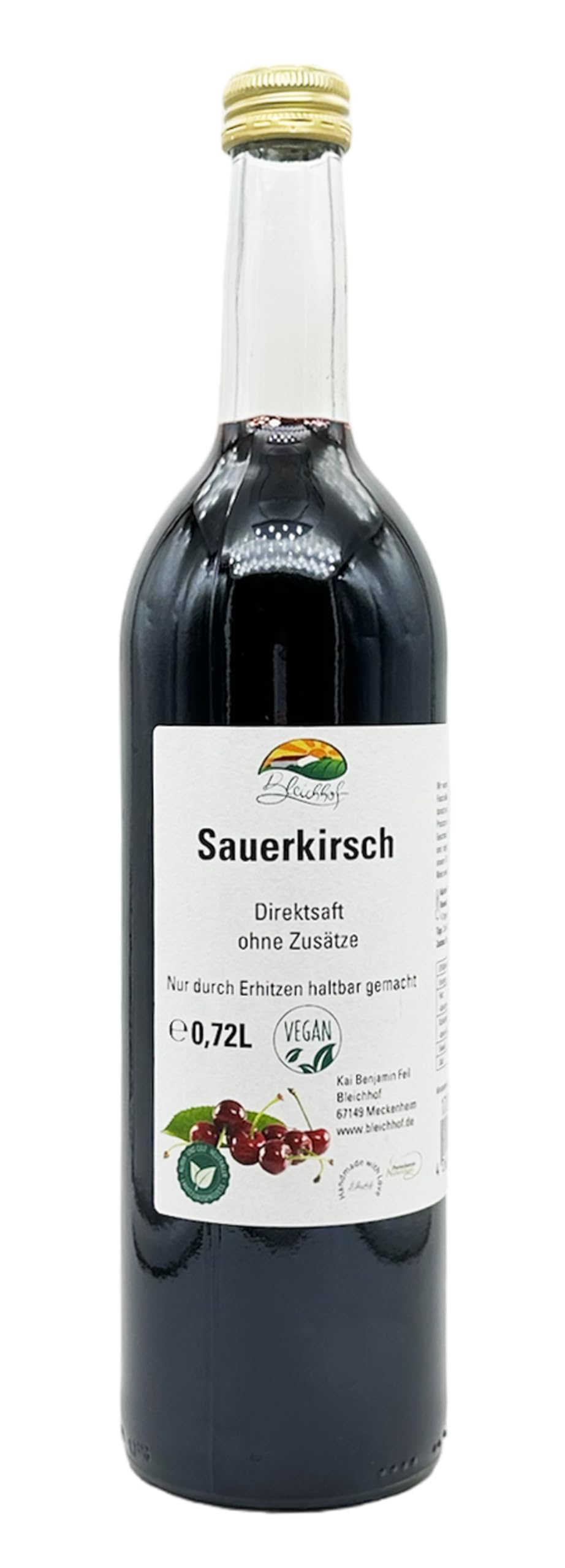 BLEICHHOF® Sauerkirschsaft - Direktsaft, vegan (12x0,72L)