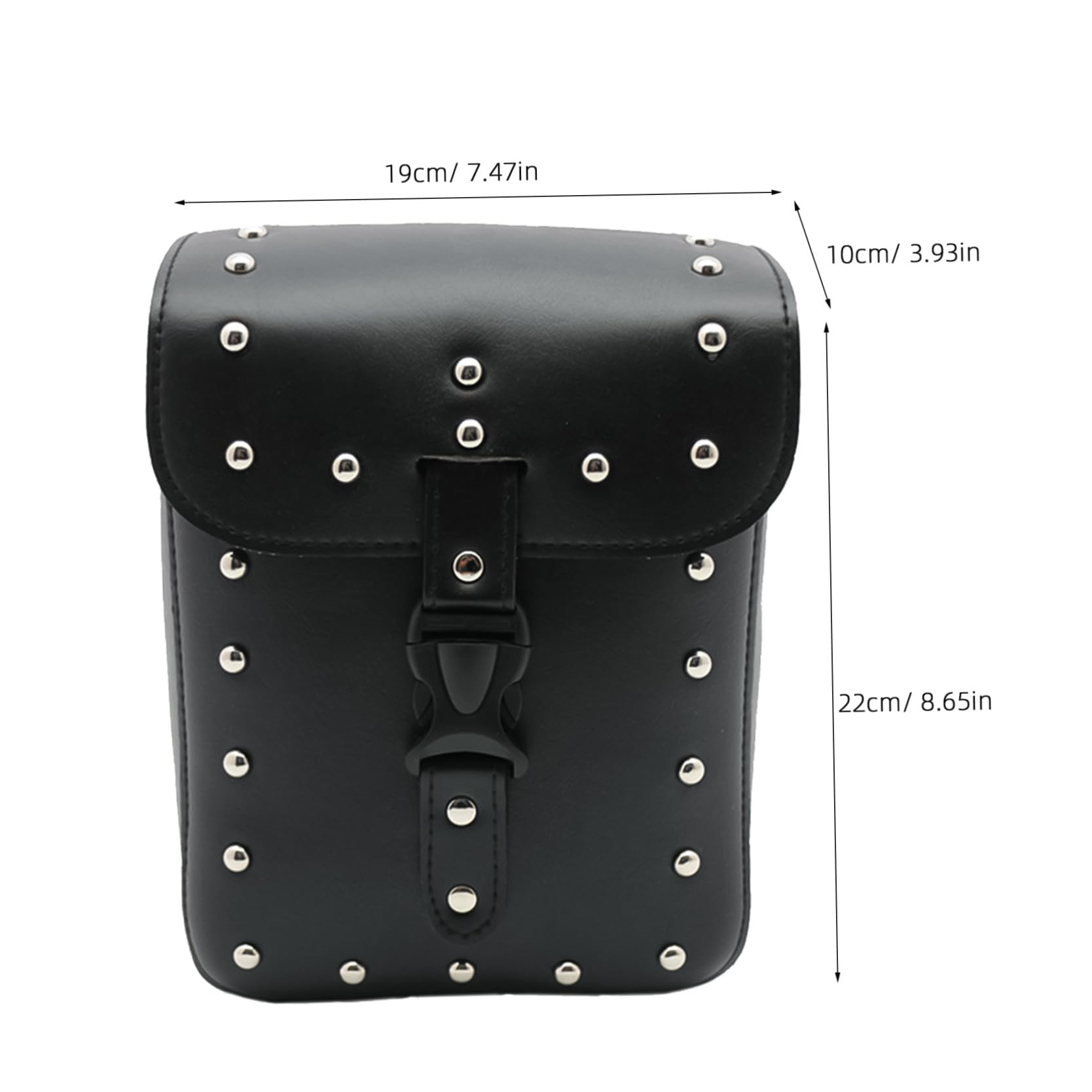 Borsa da Sella per Moto in Pu Nera, Borsello Laterale Cruiser