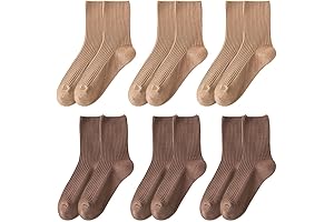 Cozy Comfort: Women's Soft Brown Crew Socks