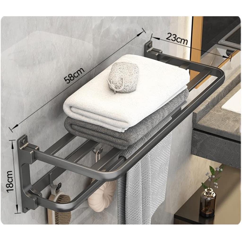 WDX- Gunmetal Grey Badkamerplank Driehoekig Wandgemonteerd No-Punch Corner Toilet Handwasopslag Gemak (Color : Gunmetal Grey, Size : Single