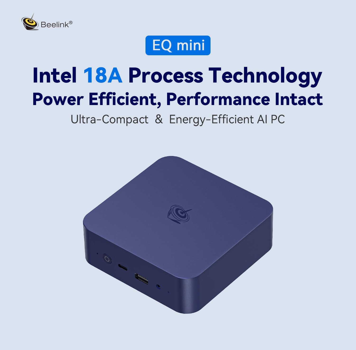 Beelink Mini PC, Processore Intel Twin Lake N150 (fino a 3.60GHz), EQ14 Office Mini Computer, 16GB DDR4 500GB SSD Mini Desktop PC, Dual 2.5G LAN/WiFi 6/BT5.2