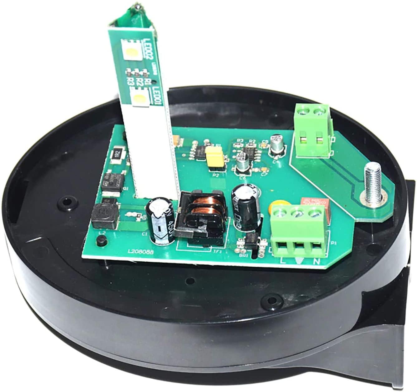 Lámpara Destellante LED Multitensión con Antena 433,92 MHz Luz Intermitente para Puerta Automáticas Garaje Cancelas Correderas Multitensión AC/DC 12V – 265V Impermeable con Soporte de Pared