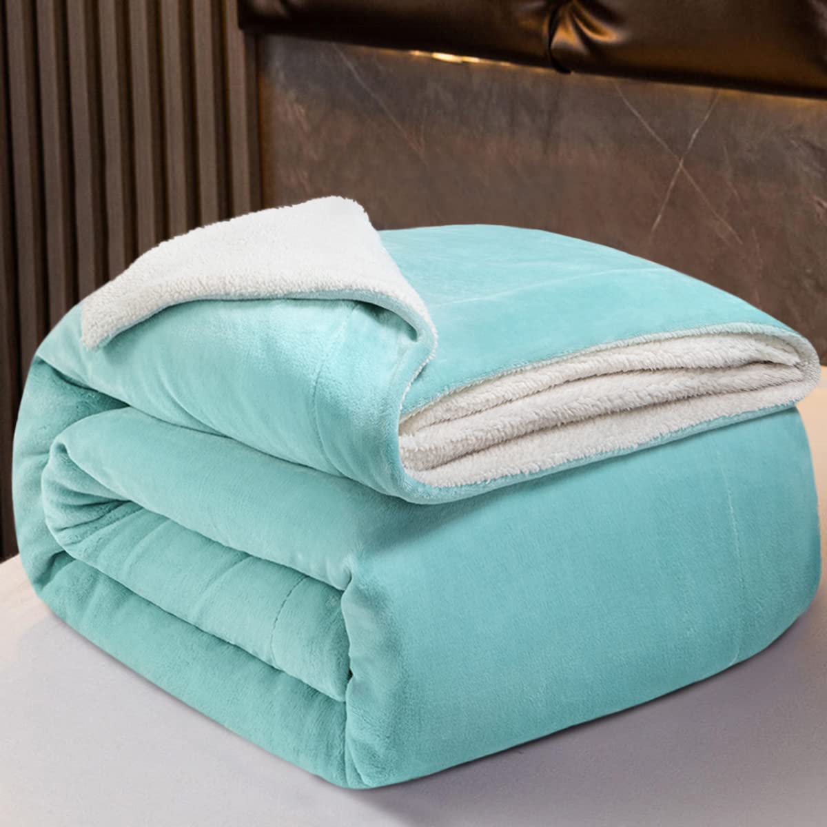 Amazon.com: LIANLAM Sherpa Fleece Blanket Queen Size Blanket for Adults  Super Soft and Warm Fuzzy Plush Cozy Luxury Bed Blankets Microfiber ( Turquoise, Queen(90x90)) : Home u0026 Kitchen