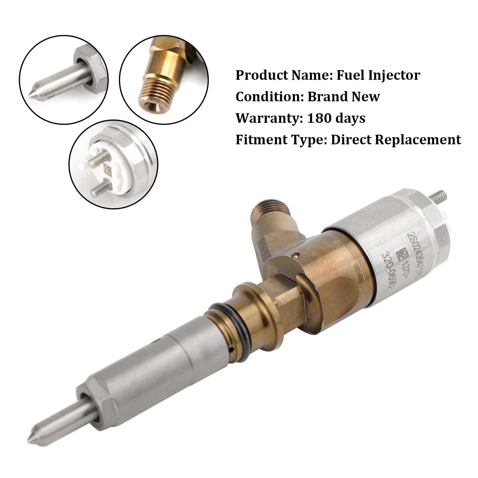 Topteng 1X Fuel Injector 2645A749, 320-0690, 306-9390 for CAT For