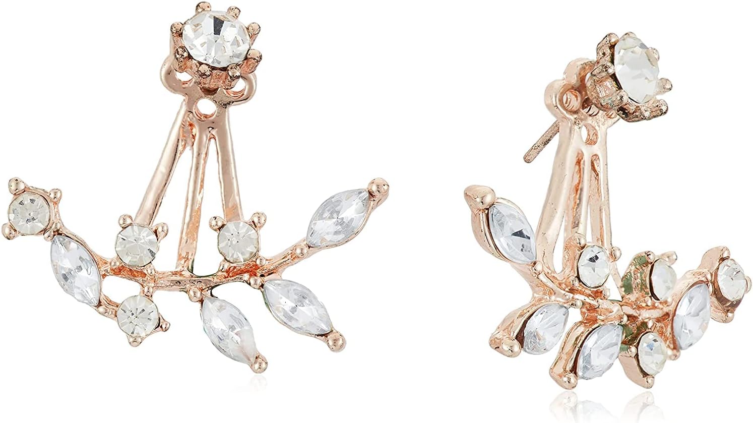 Beautiful Clearance Sale RG Fashion Leaf Crystal Ear Studs