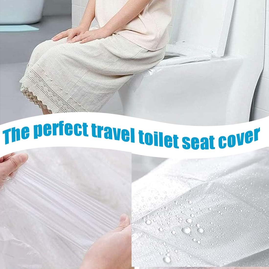 Copri Water USA e Getta 50 PZ Copertura Igienica Monouso per WC Viaggio per Bambini Donne Incinta Campeggio