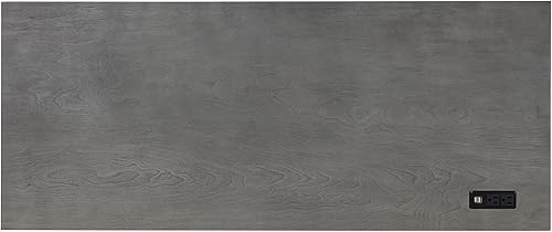 Miniatura 10 de 24/7 Shop at Home Idris Mid-Century - Escritorio moderno de madera con 2 cajones con puerto USB, toma de corriente para estación de trabajo, oficina