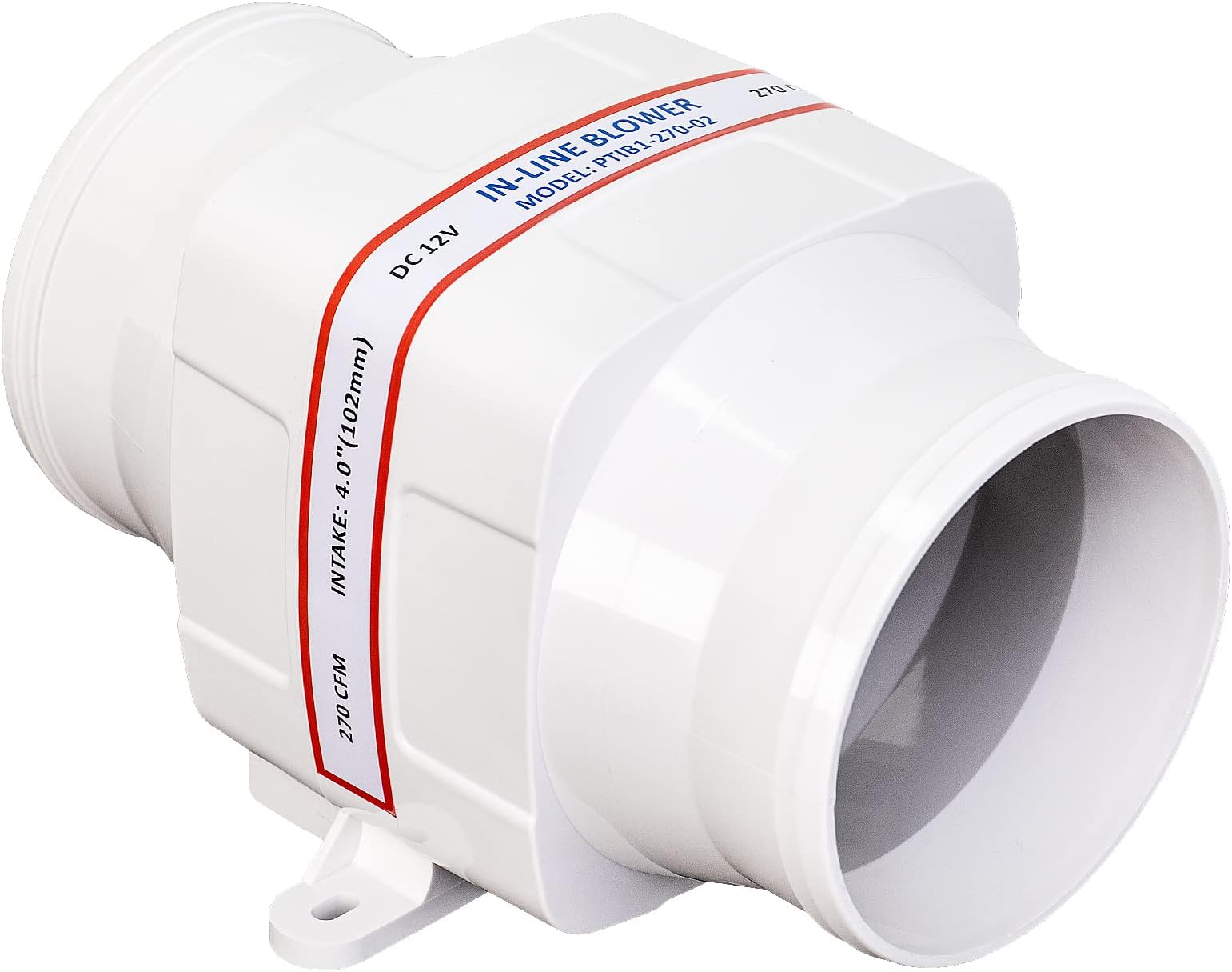 4'' Electric in-Line Marine Bilge Air Boat Blower 12V 270 CFM Quite