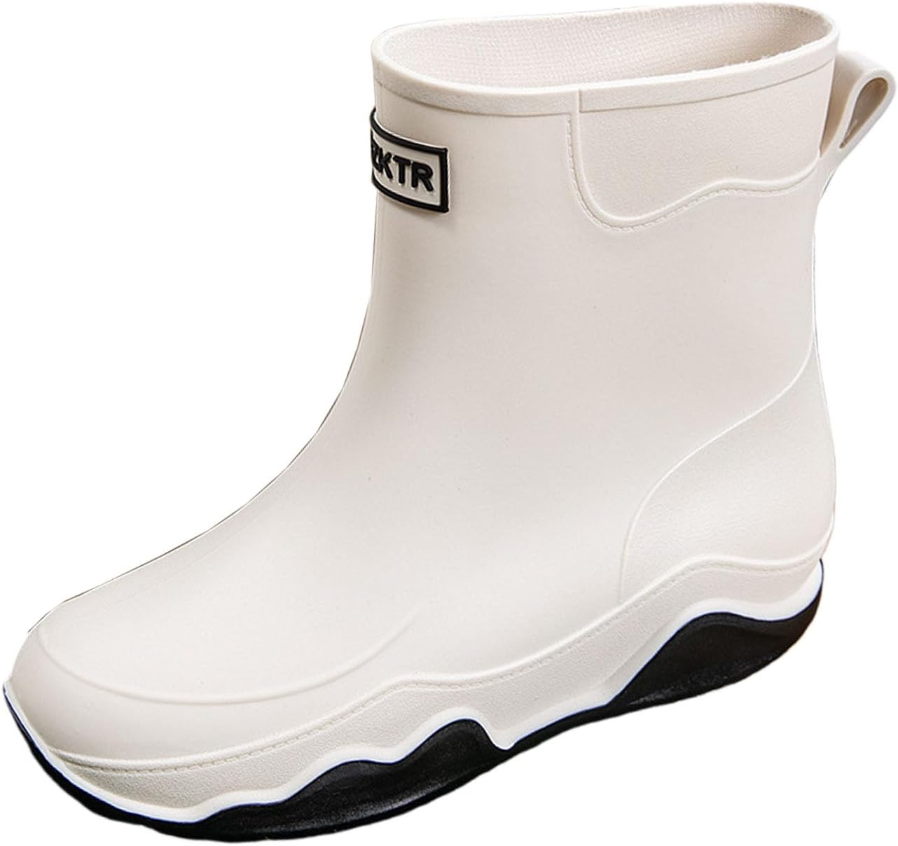 Womens Rubber Rain Boots Waterproof Garden Boots Non Slip Outdoor Work Water Shoes Mid Calf Muck Comfortalbe Lightweight Ankle Rain Boots