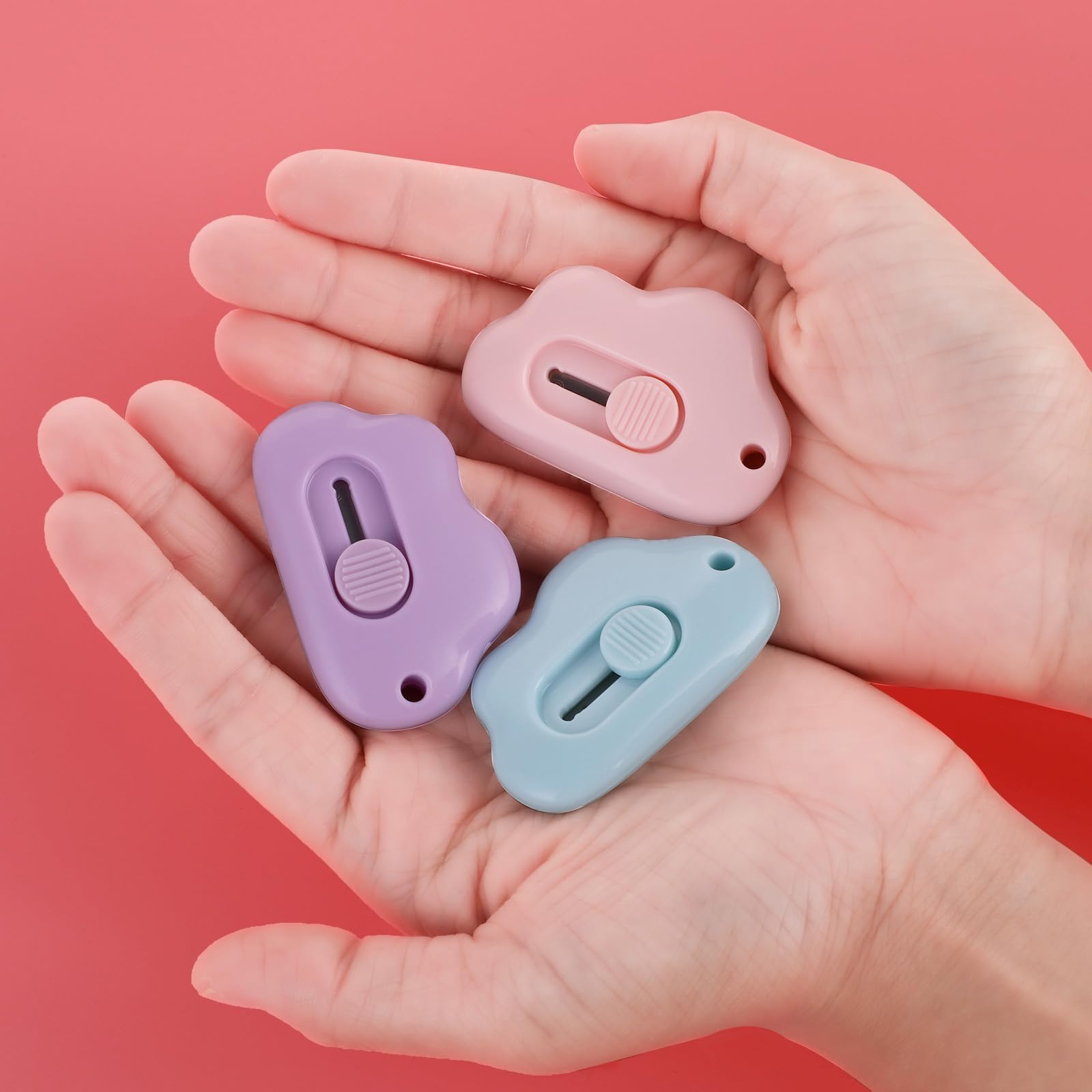Ouligay 6 Pièces Couteau utilitaire rétractable Coupe-boîte de sécurité Ouvre-lettres