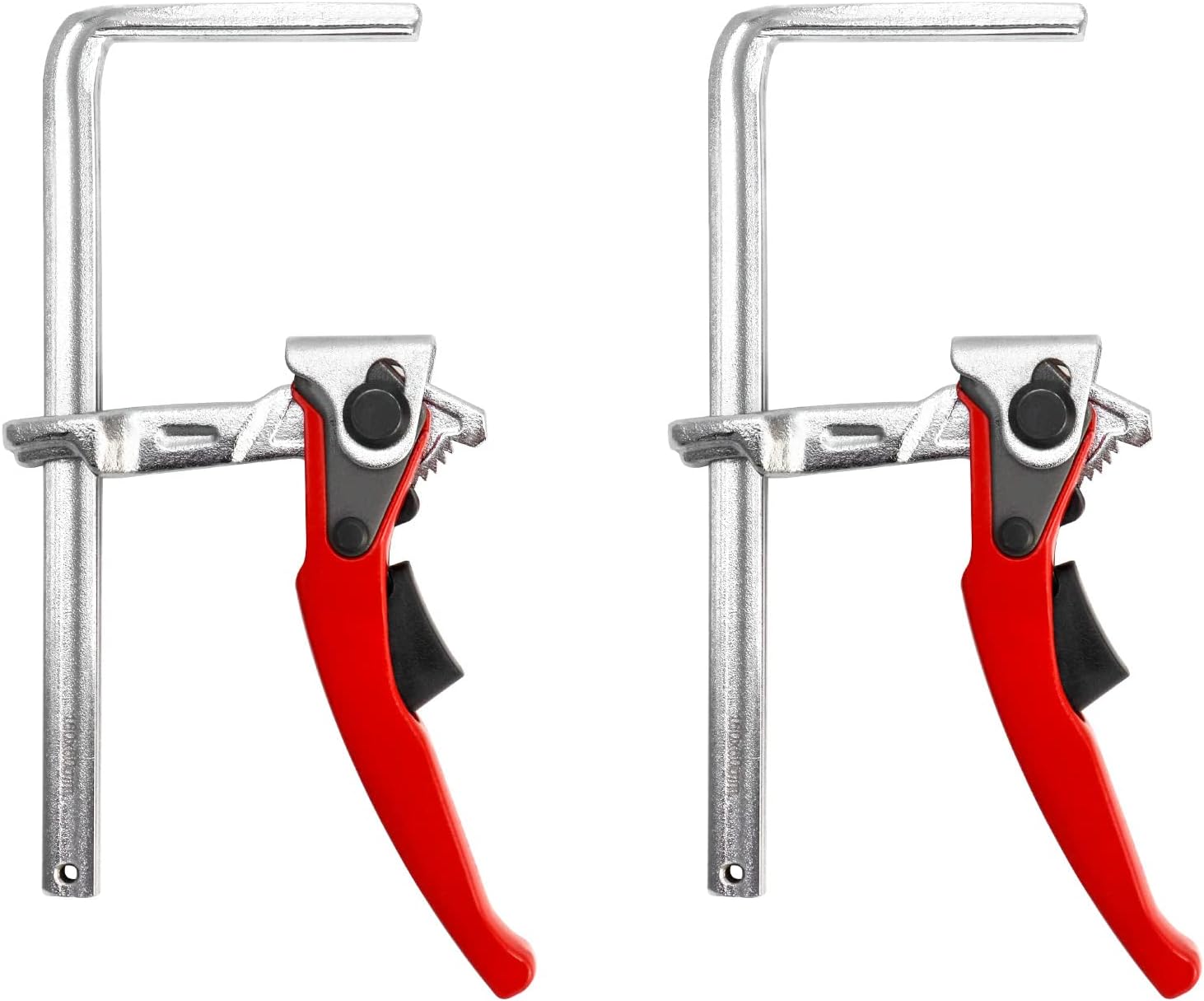 QWORK® Lever clamp, Quick Release with 160 mm Capacity and 60 mm Throat Depth for Grinding, Cutting, 2 Packs