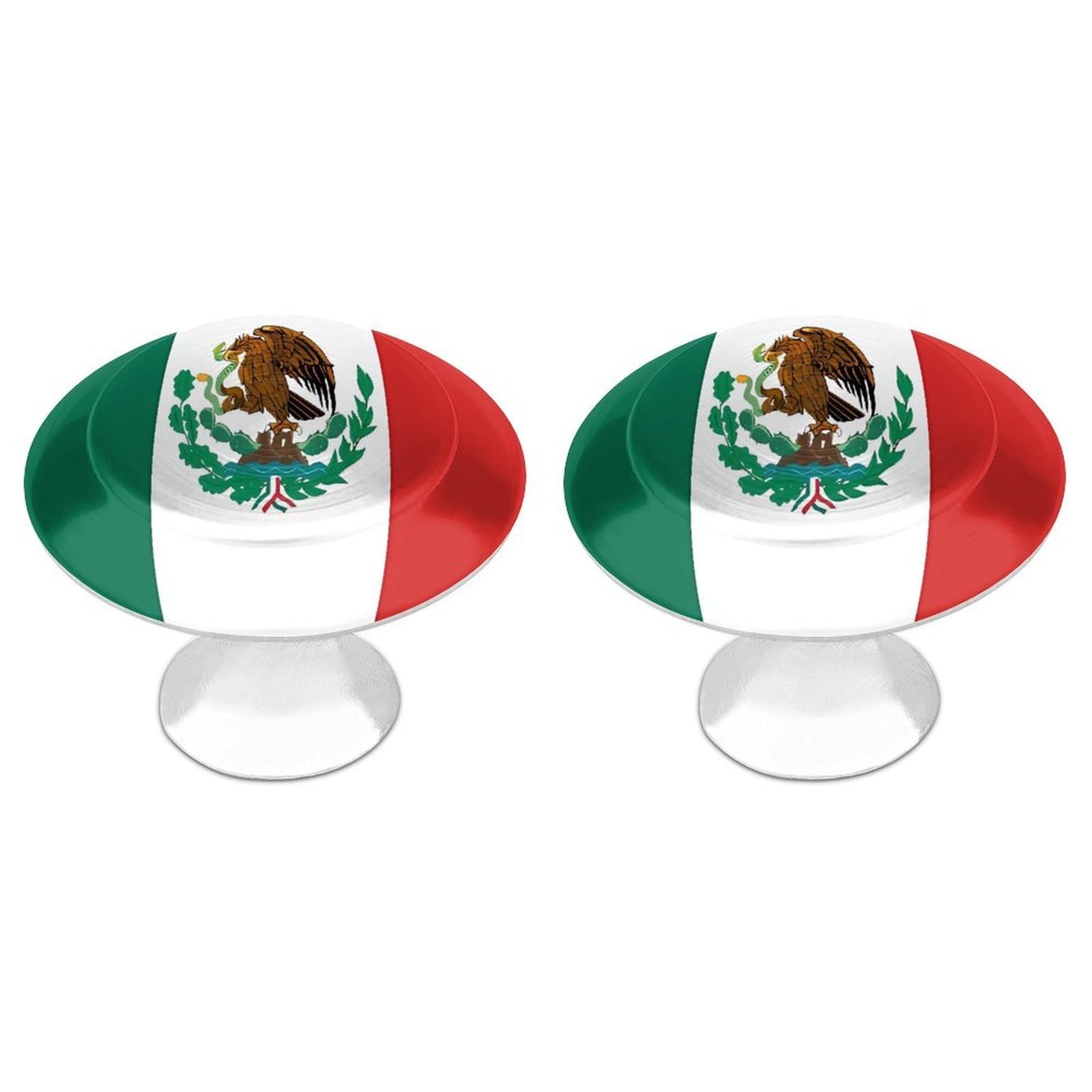 Btcowzrv Style Flag Of Mexico 2 Pack Cabinet Knobs Drawer Pulls