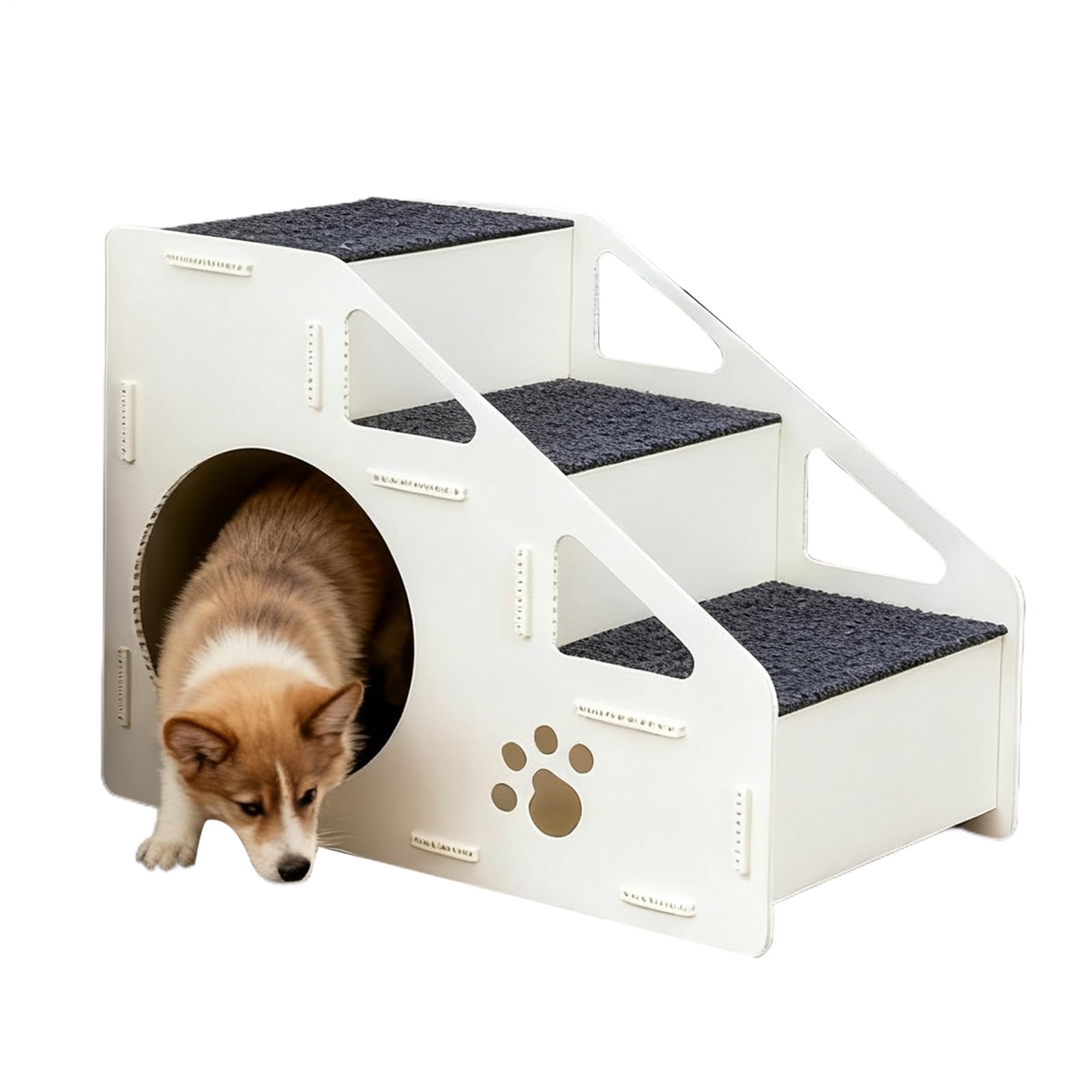 Escaleras para Perros - Escalones Antideslizantes para Mascotas - Escalera de 4 Peldaños para Interior,para Interior Dormitorio Pequeños Medianos Grandes Gatos Perros Cama Alta