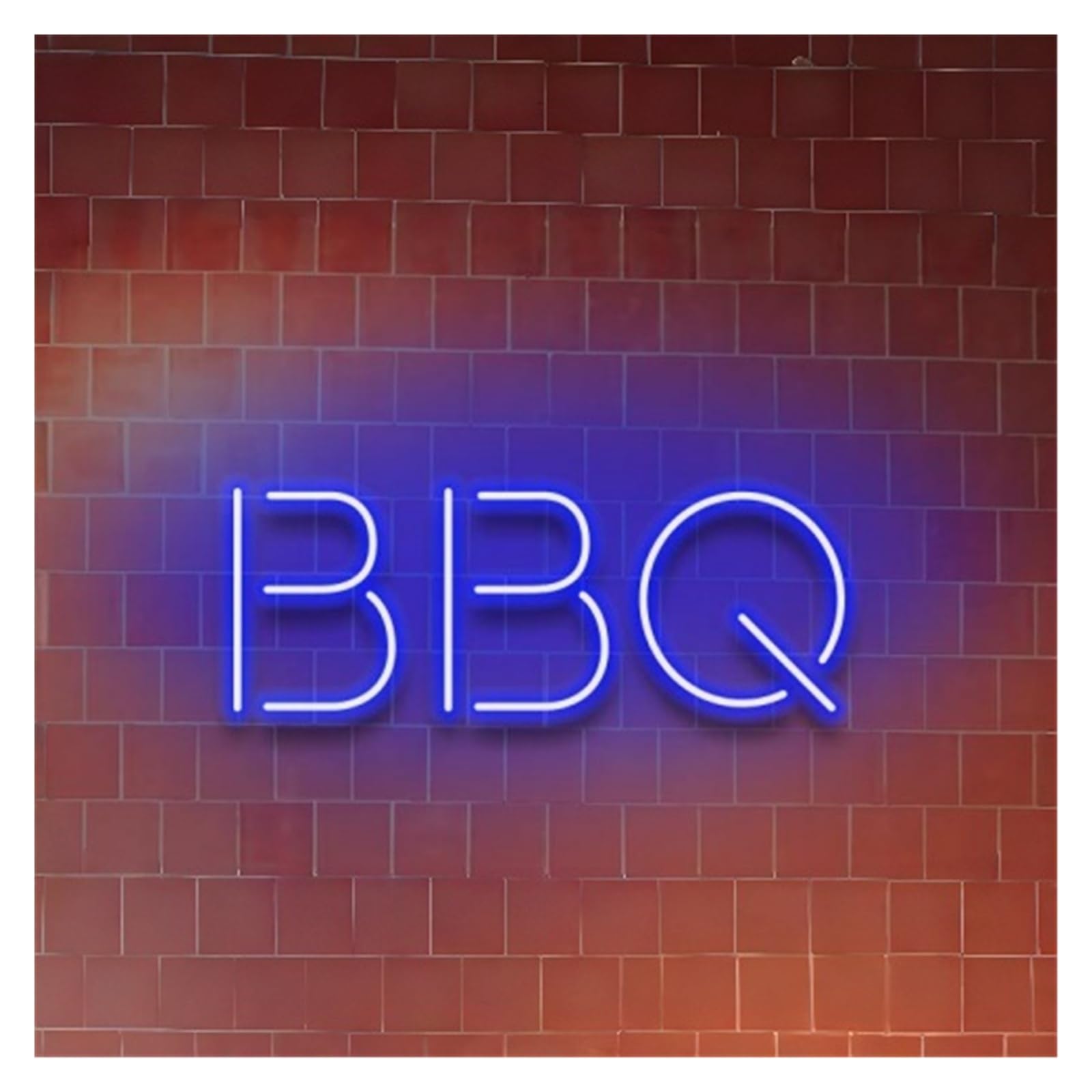 RONGCH Hanging Art Signs BBQ Neon Sign Restaurant Shop Deli Food Market Kitchen Home Hanging Wall Decor 40cm