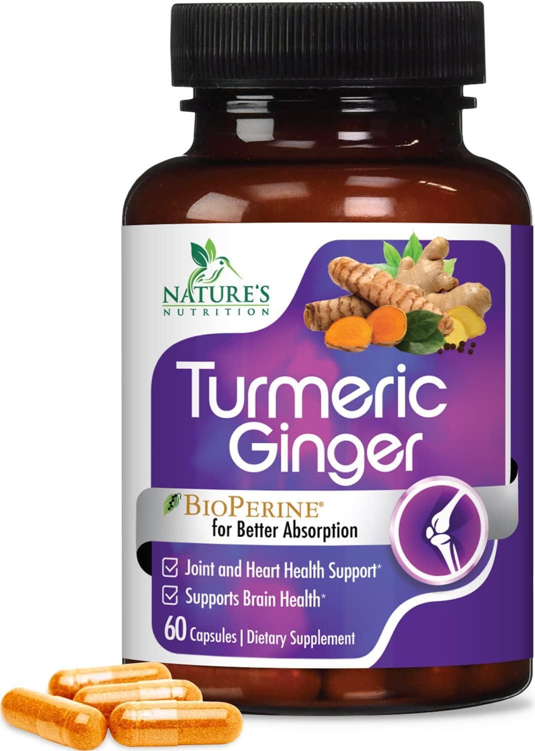 Turmeric Curcumin with BioPerine Black Pepper & Ginger 95